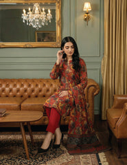 Maroon Mystique Digital Print 3-Piece Unstitched