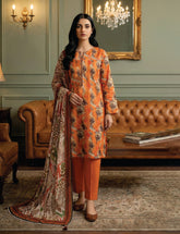 Amber Abstract Digital Print 3-Piece Unstitched