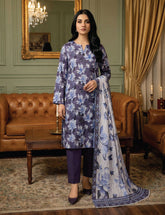 Ivory Iris Digital Print 3-Piece Unstitched