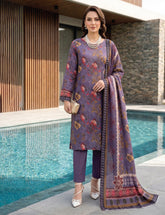 Plum Panache Digital Print 3-Piece Unstitched