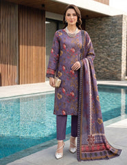 Plum Panache Digital Print 3-Piece Unstitched