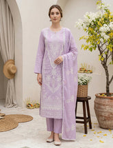Lilac Mist double head embroidery 3-Piece Unstitch