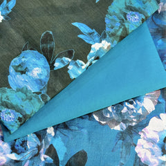 Teal Treasure Digital Print 3-Piece Unstitched