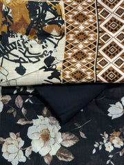 Charcoal Radiance Digital Print 3-Piece Unstitched