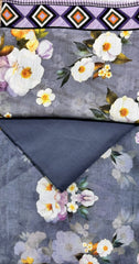 Slate Blue Digital Print 3-Piece Unstitched