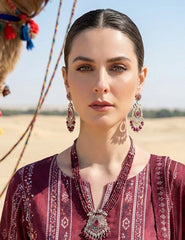 Maroon Ethnic Filigree Lawn 3 PCs Unstitched