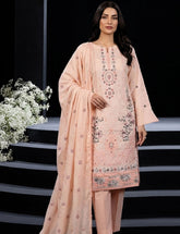 Blush Elegance Self-Lawn 3-Piece Unstitched Suit