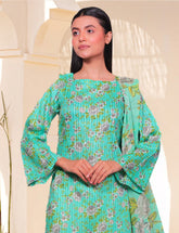 Aqua Mint Rose Nenokara Premium Lawn 3 PCs Unstitched