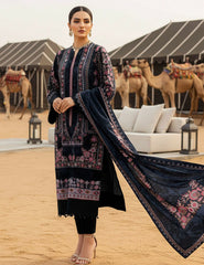 Midnight Onyx & Floral Tapestry Lawn 3 PCs Unstitched