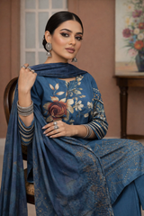 Sapphire Bloom Viscose Bana Dora 3-Piece Unstitched