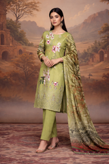Nayab Noor Olive Blossom 3-Piece Unstitched