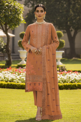 Mocha Dhanak Chamki Embroidered 3PC Unstitched
