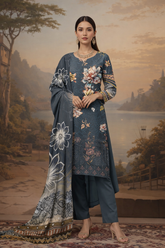 Nayab Noor Serene Sapphire 3-Piece Unstitched