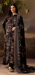 Charcoal Tie-Dye Airjet Khaddar 3 PC Unstitched