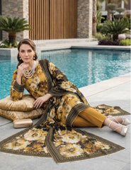 Mustard Glow Digital Print 3-Piece Unstitched