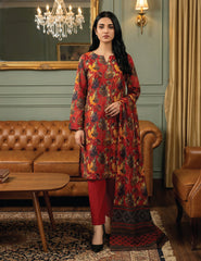 Maroon Mystique Digital Print 3-Piece Unstitched