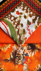 Sunset Tangerine Digital Print 3-Piece Unstitched