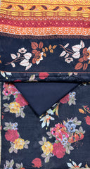Midnight Bloom Digital Print 3-Piece Unstitched