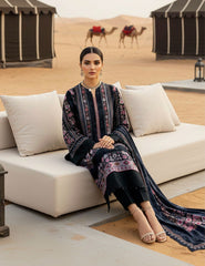 Midnight Onyx & Floral Tapestry Lawn 3 PCs Unstitched