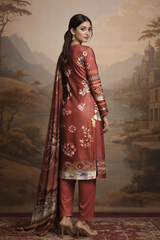 Nayab Noor Rust Royale 3-Piece Unstitched