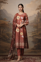 Nayab Noor Rust Royale 3-Piece Unstitched